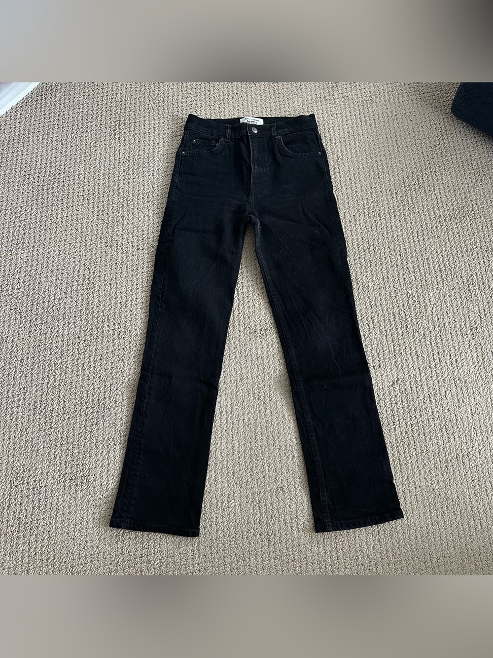 Reformation jeans high waisted Classic Black Straight-Leg Jeans